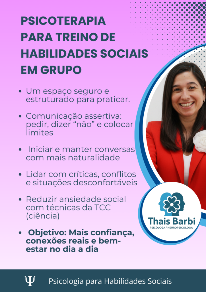 Capa do grupo de treinamento de habilidades sociais