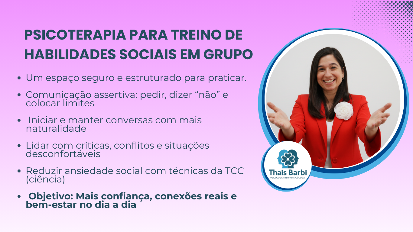 Capa psicoterapia para treino de habilidades sociais em grupo