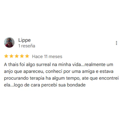 Depoimento por uma paciente, falando sobre Thais Barbi, diretora dos grupos de apoio online