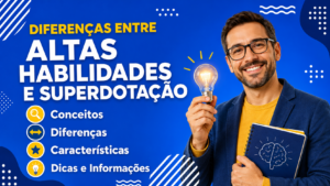 Capa do artigo sobre as diferencas entre altas habilidades e superdotacao